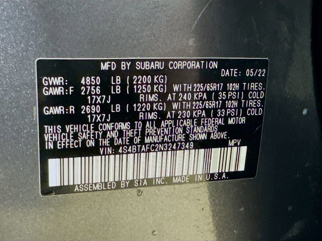 Certified 2022 Subaru Outback Premium image 25