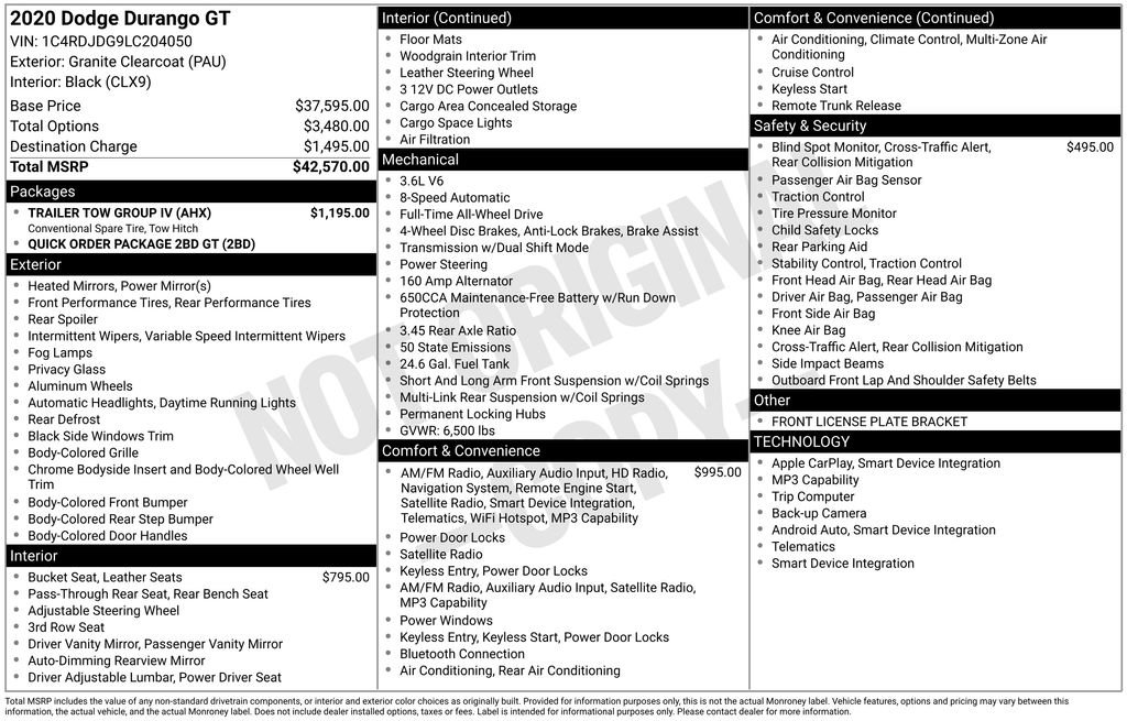 Used 2020 Dodge Durango GT w/ Trailer Tow Group IV image 6