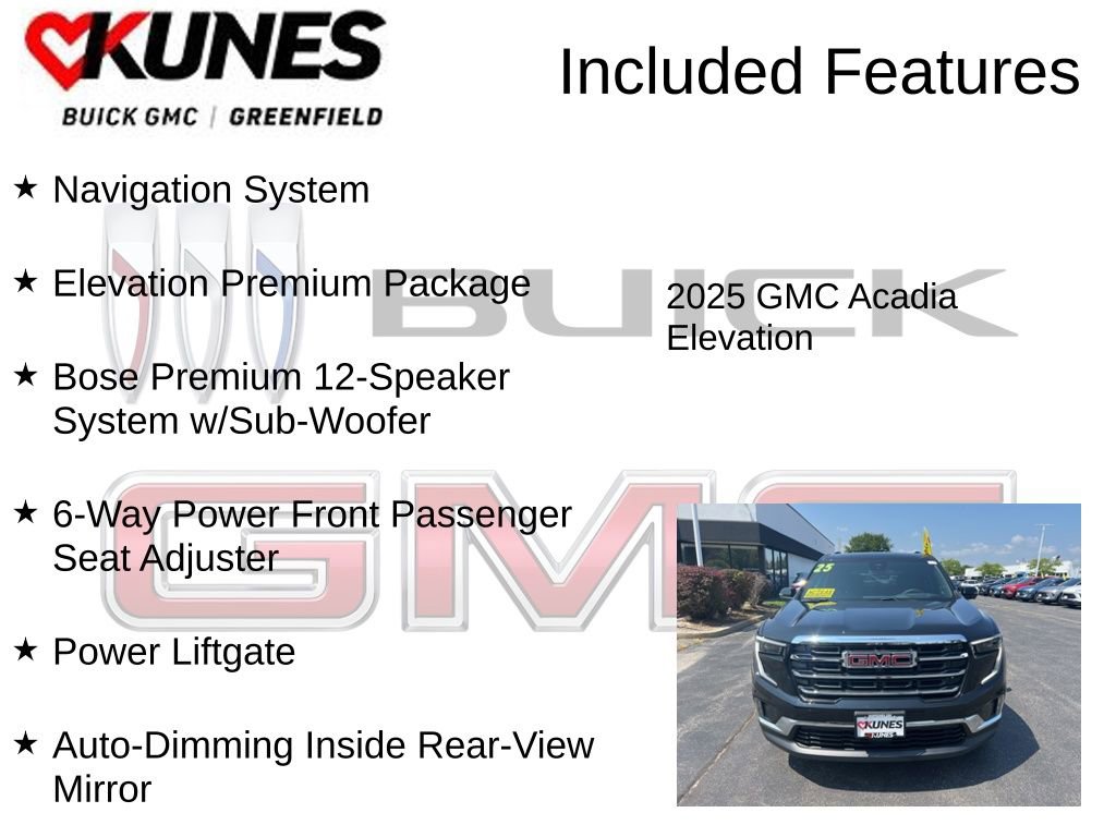 New 2025 GMC Acadia Elevation w/ Elevation Premium Package image 3