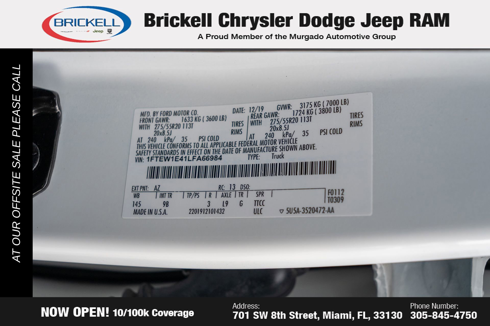 Used 2020 Ford F150 Platinum w/ Equipment Group 701A Luxury image 39