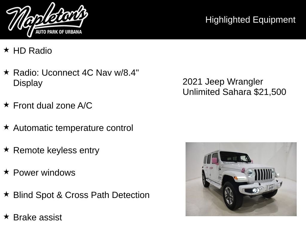Used 2021 Jeep Wrangler Unlimited Sahara image 16