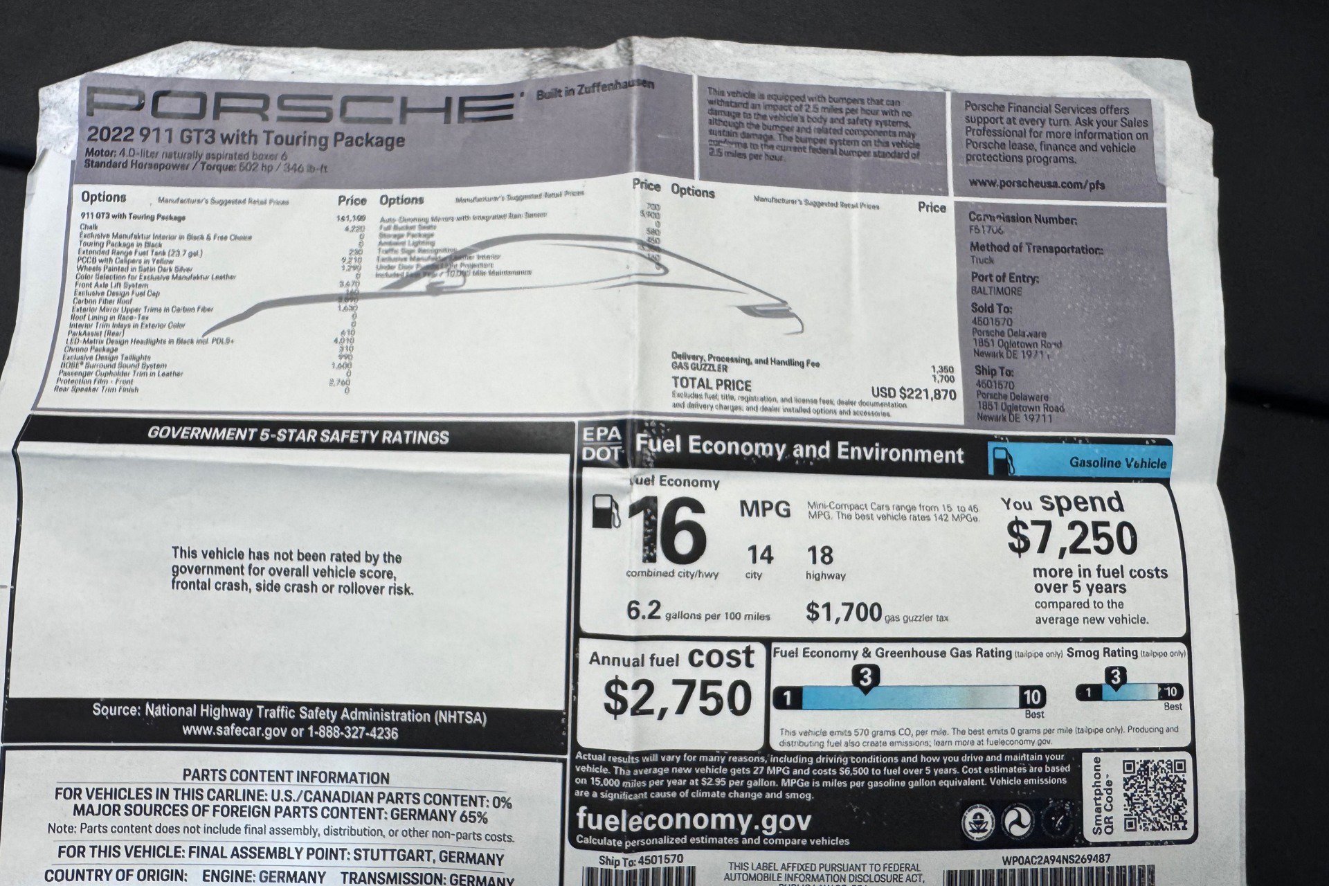 Used 2022 Porsche 911 GT3 image 5