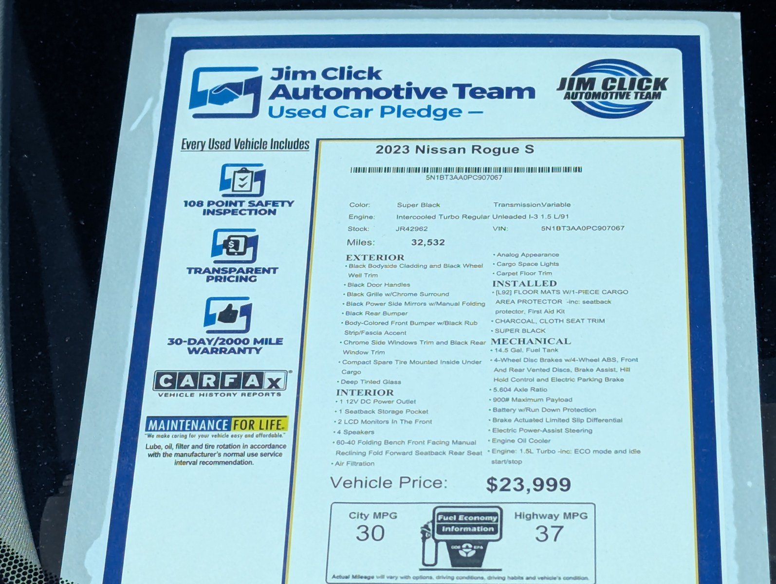 Used 2023 Nissan Rogue S FWD image 14