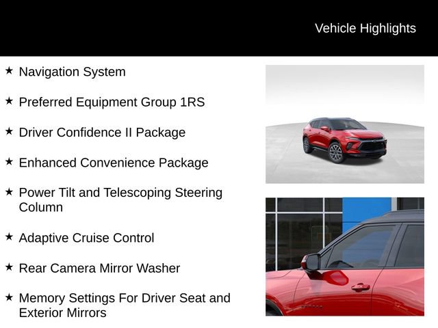 New 2025 Chevrolet Blazer RS w/ Driver Confidence II Package AWD/4WD image 8
