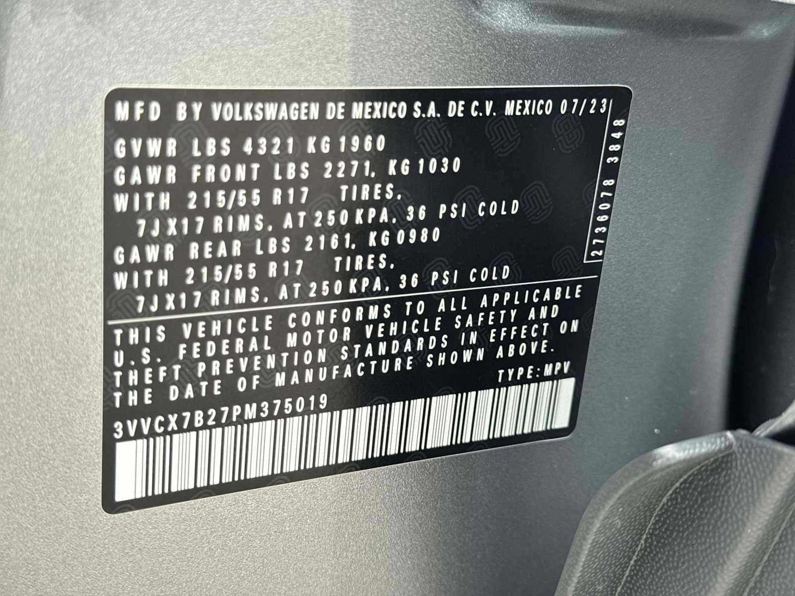 Certified 2023 Volkswagen Taos S FWD image 41