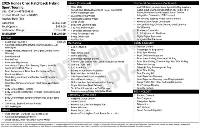New 2026 Honda Civic Sport Touring image 32