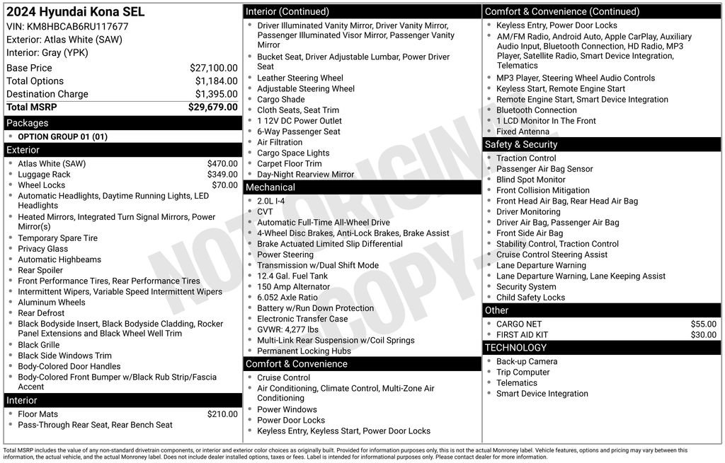 Certified 2024 Hyundai Kona SEL image 35