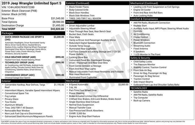 Used 2019 Jeep Wrangler Unlimited Sport S image 7