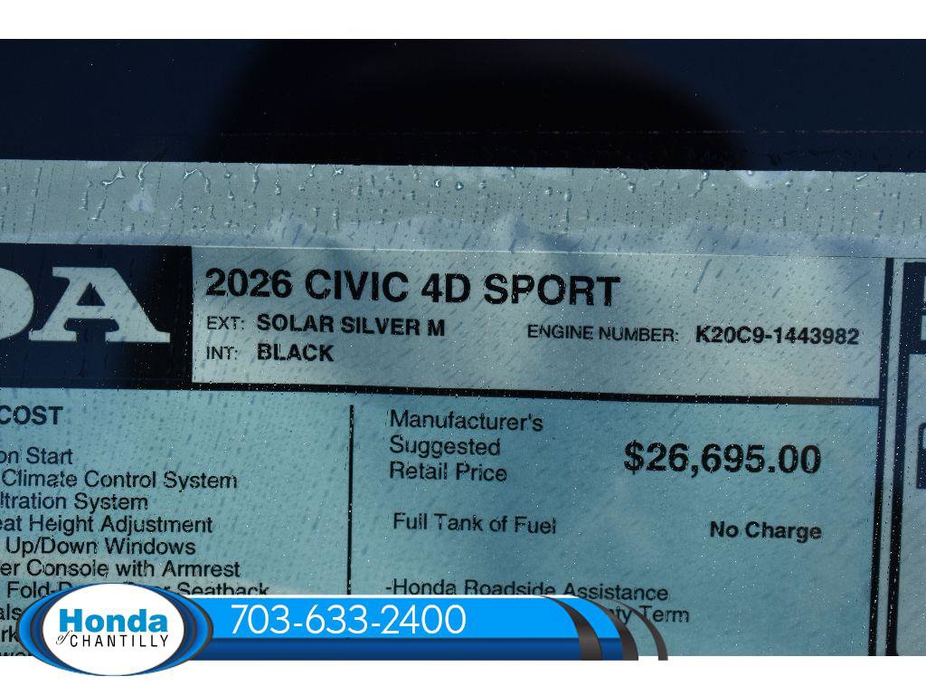 New 2026 Honda Civic Sport image 35