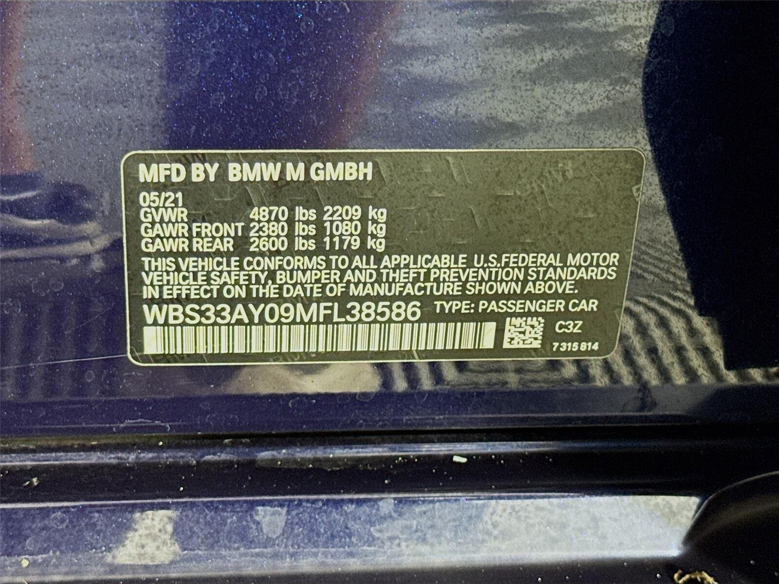Used 2021 BMW M3 Competition w/ Executive Package RWD image 33