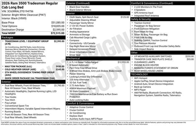 New 2026 RAM 3500 Tradesman image 41