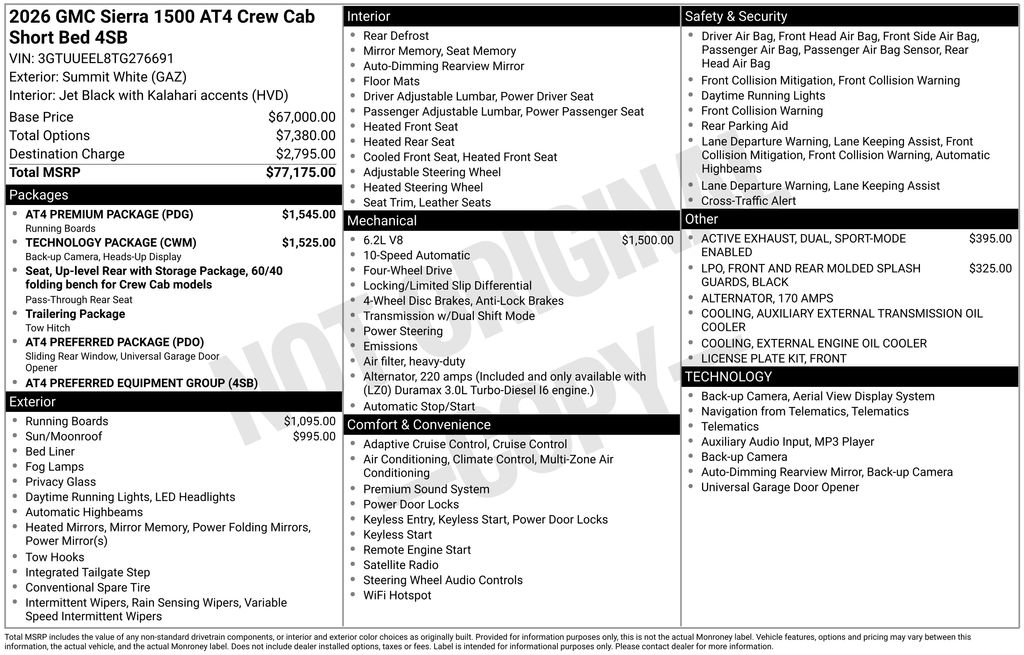 New 2026 GMC Sierra 1500 AT4 w/ AT4 Premium Package image 10