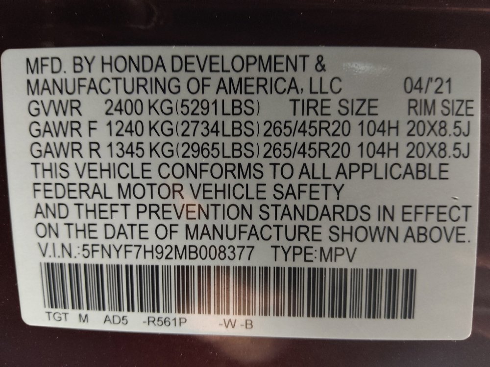Used 2021 Honda Passport Touring image 33
