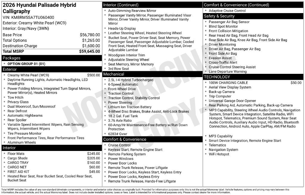 Used 2026 Hyundai Palisade Calligraphy FWD image 7