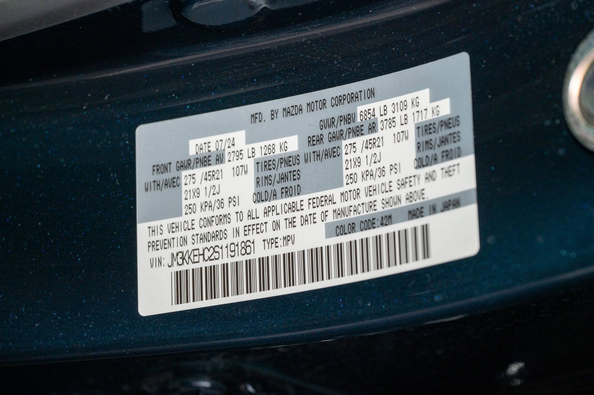 New 2025 MAZDA CX-90 3.3 Turbo S w/ Premium Plus image 40