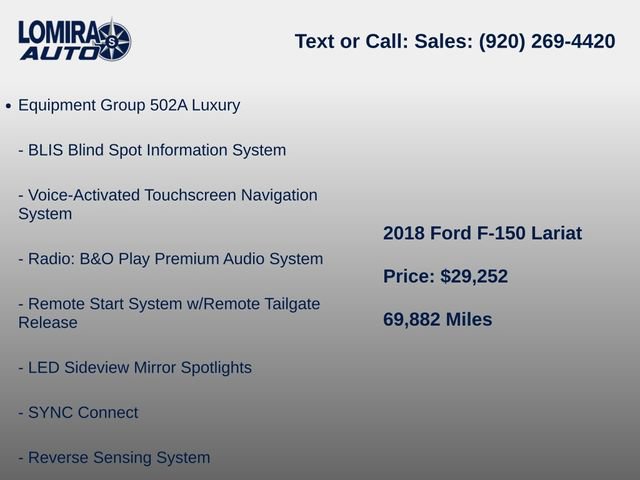 Used 2018 Ford F150 Lariat w/ Equipment Group 502A Luxury AWD/4WD image 6