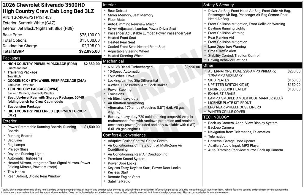 Used 2026 Chevrolet Silverado 3500 High Country w/ High Country Premium Package image 47