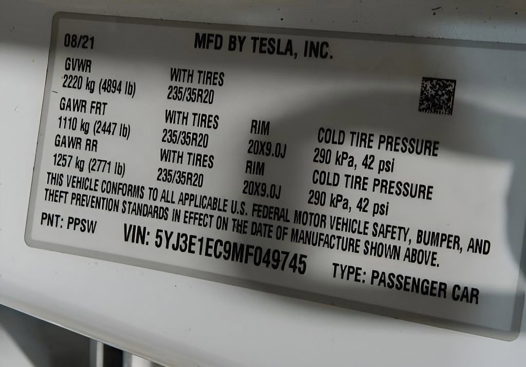 Used 2021 Tesla Model 3 Performance AWD/4WD image 15