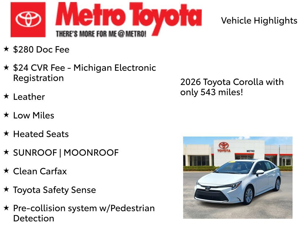 Used 2026 Toyota Corolla XLE FWD image 7