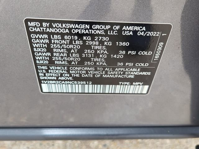 Used 2022 Volkswagen Atlas SEL AWD/4WD image 32