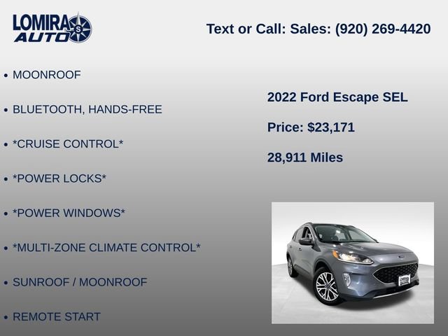 Used 2022 Ford Escape SEL w/ Equipment Group 302A AWD/4WD image 14