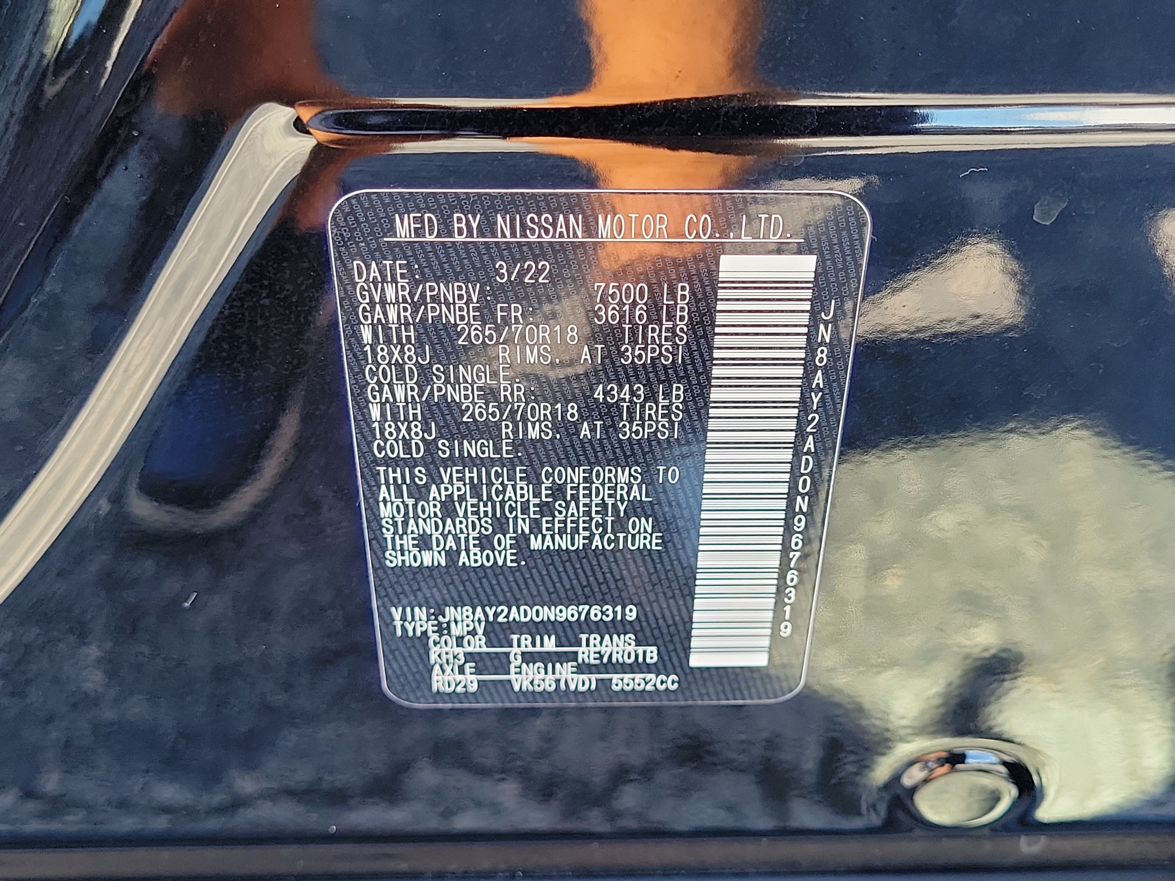 Certified 2022 Nissan Armada SV w/ Cargo Package AWD/4WD image 26