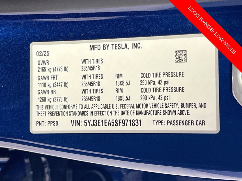 Used 2025 Tesla Model 3 Long Range RWD image 32