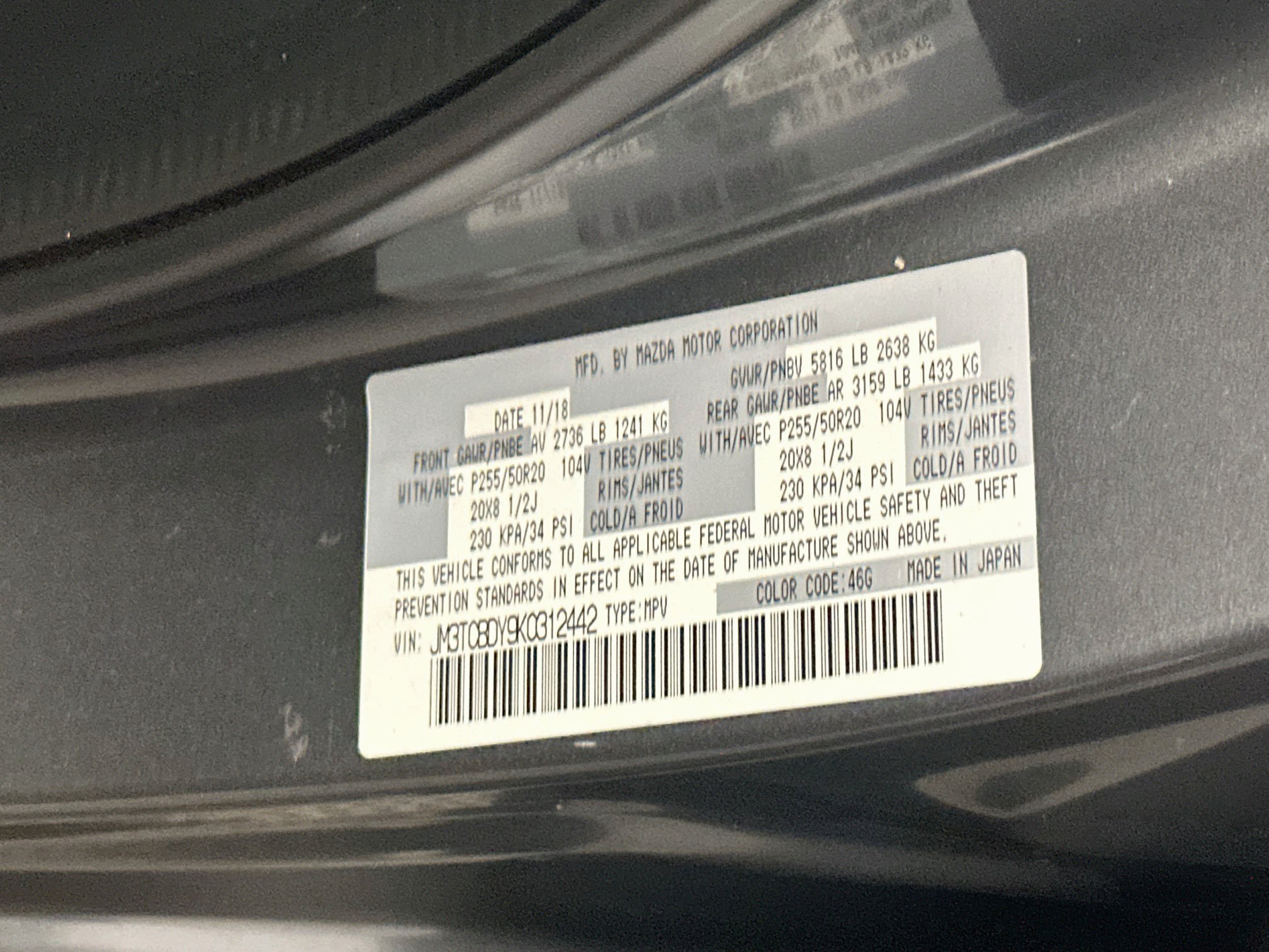 Used 2019 MAZDA CX-9 Grand Touring AWD/4WD image 12