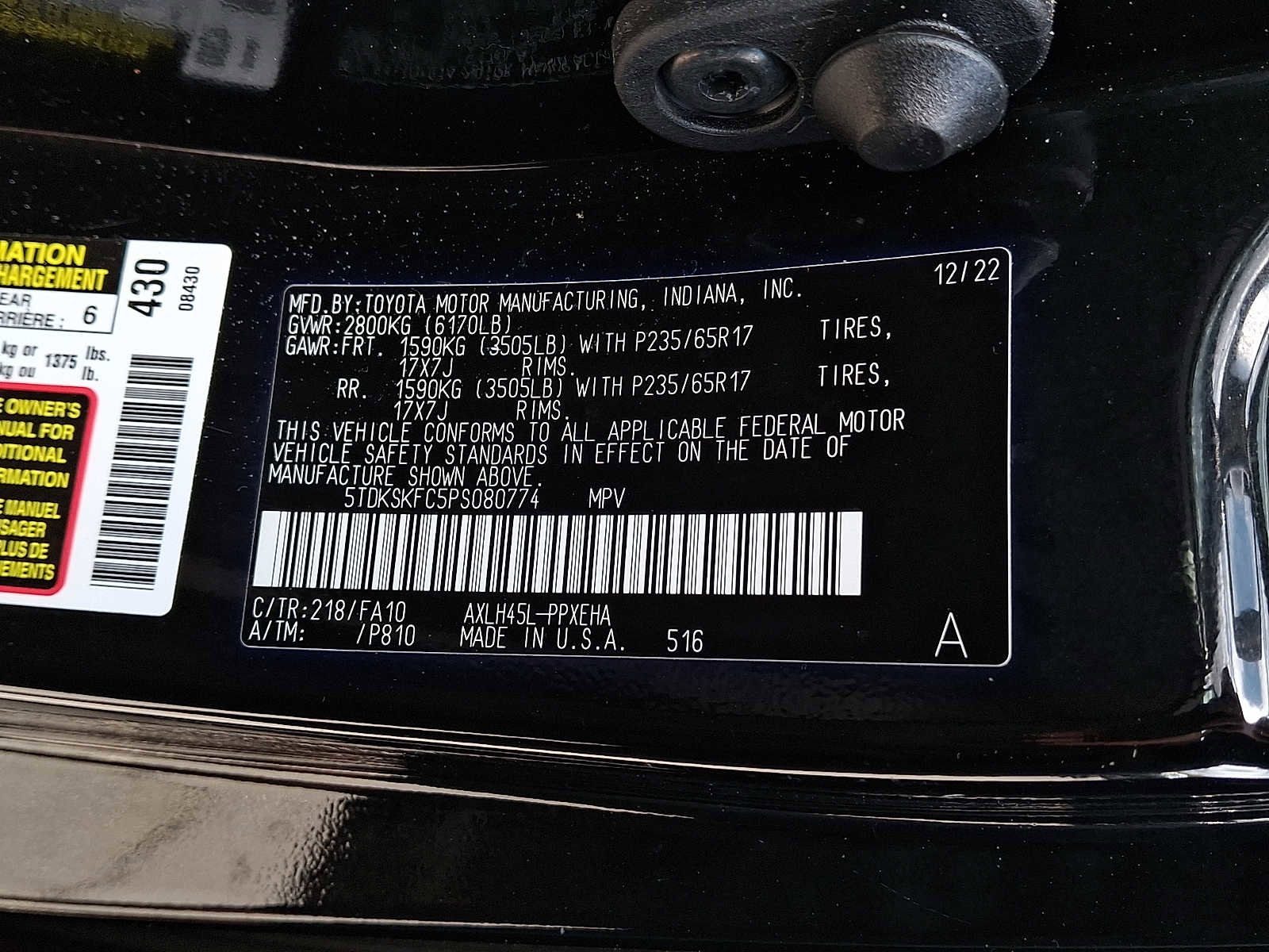 Used 2023 Toyota Sienna LE AWD/4WD image 25