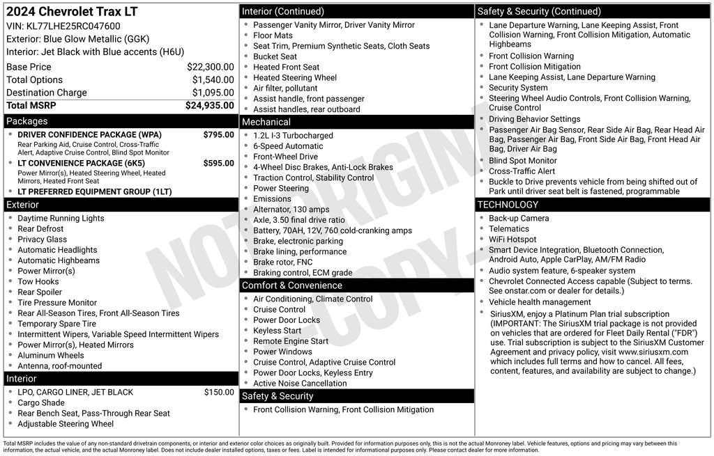 Used 2024 Chevrolet Trax LT w/ Driver Confidence Package FWD image 6