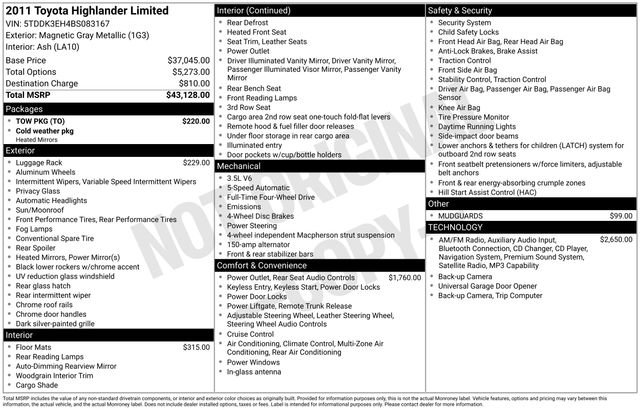 Used 2011 Toyota Highlander Limited w/ Tow Pkg image 11