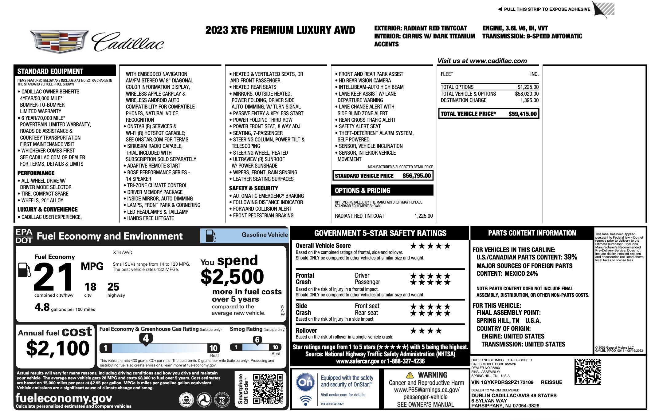 Used 2023 Cadillac XT6 Premium Luxury image 6