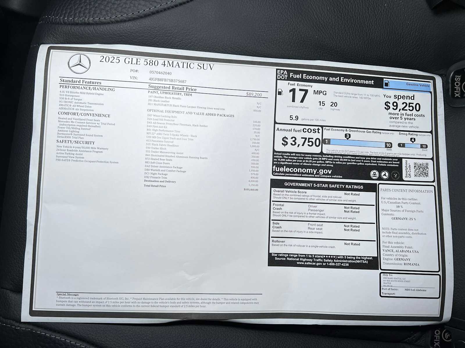 New 2025 Mercedes-Benz GLE 580 4MATIC image 37