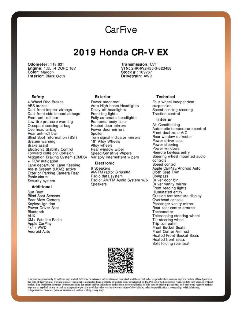 Used 2019 Honda CR-V EX image 36