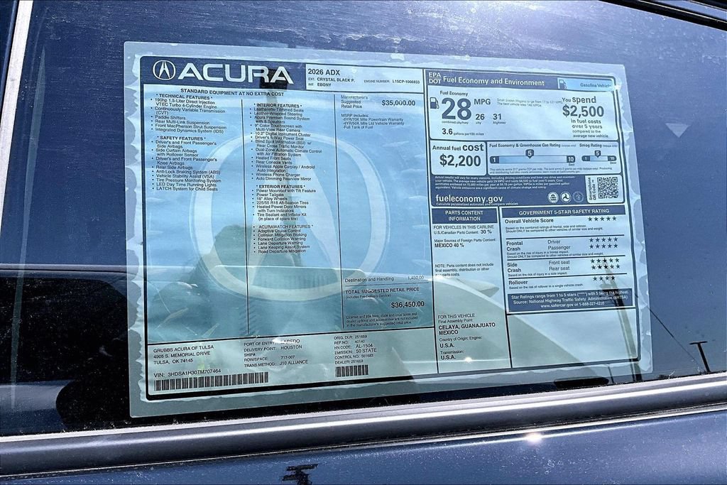 New 2026 Acura ADX FWD image 30