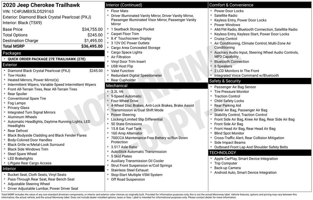 Used 2020 Jeep Cherokee Trailhawk image 6