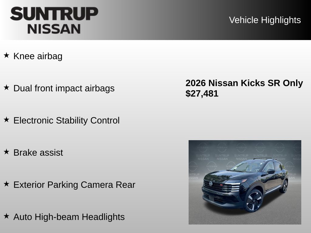 Used 2026 Nissan Kicks SR w/ Cold Weather Package AWD/4WD image 30