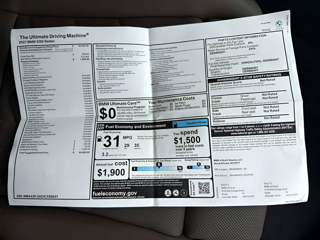 New 2027 BMW 530i RWD image 25