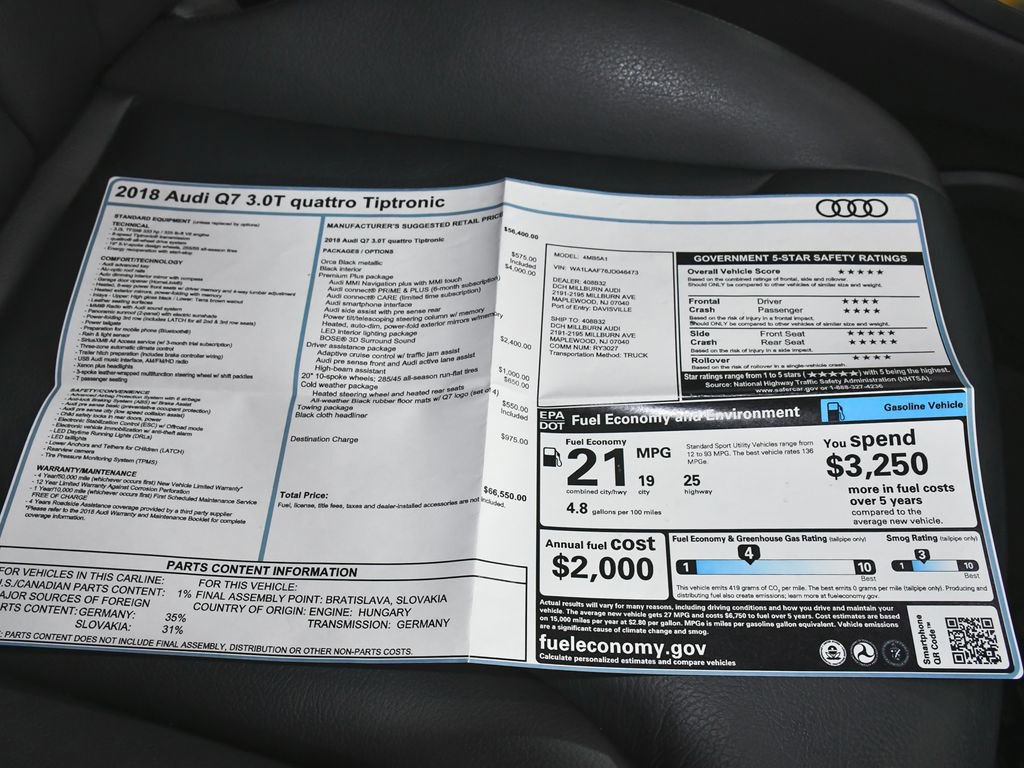 Used 2018 Audi Q7 3.0T Premium Plus AWD/4WD image 64