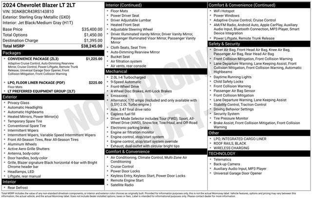 Used 2024 Chevrolet Blazer LT w/ Convenience Package image 31