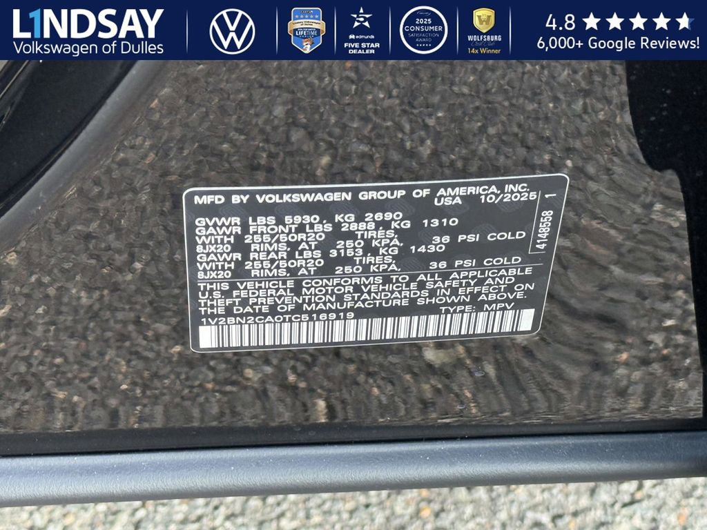 New 2026 Volkswagen Atlas SEL image 20