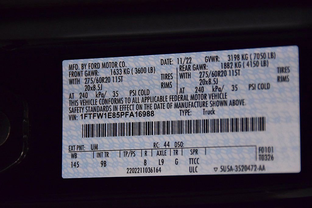 Used 2023 Ford F150 Platinum w/ Equipment Group 701A High image 17