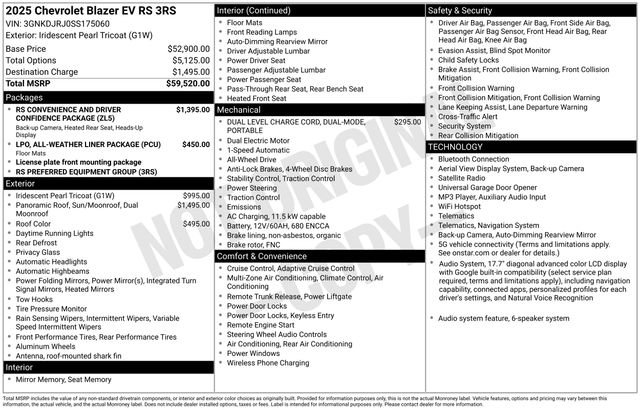 Certified 2025 Chevrolet Blazer EV RS AWD/4WD image 12