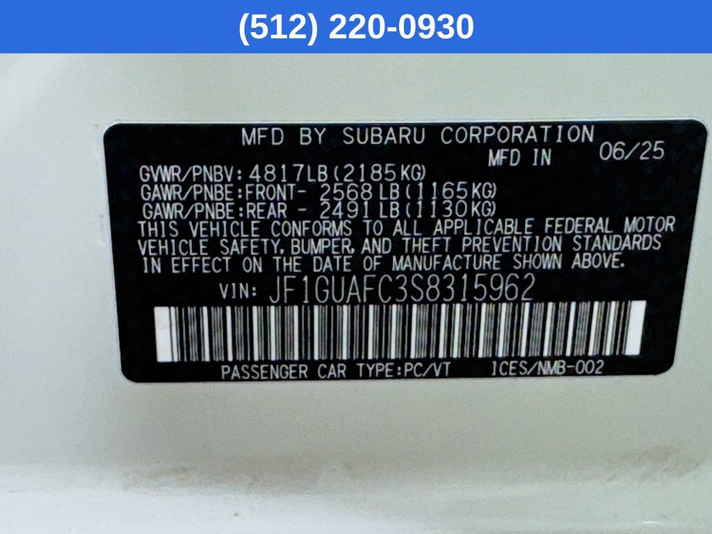 Used 2025 Subaru Impreza 2.0i Sport AWD/4WD image 41