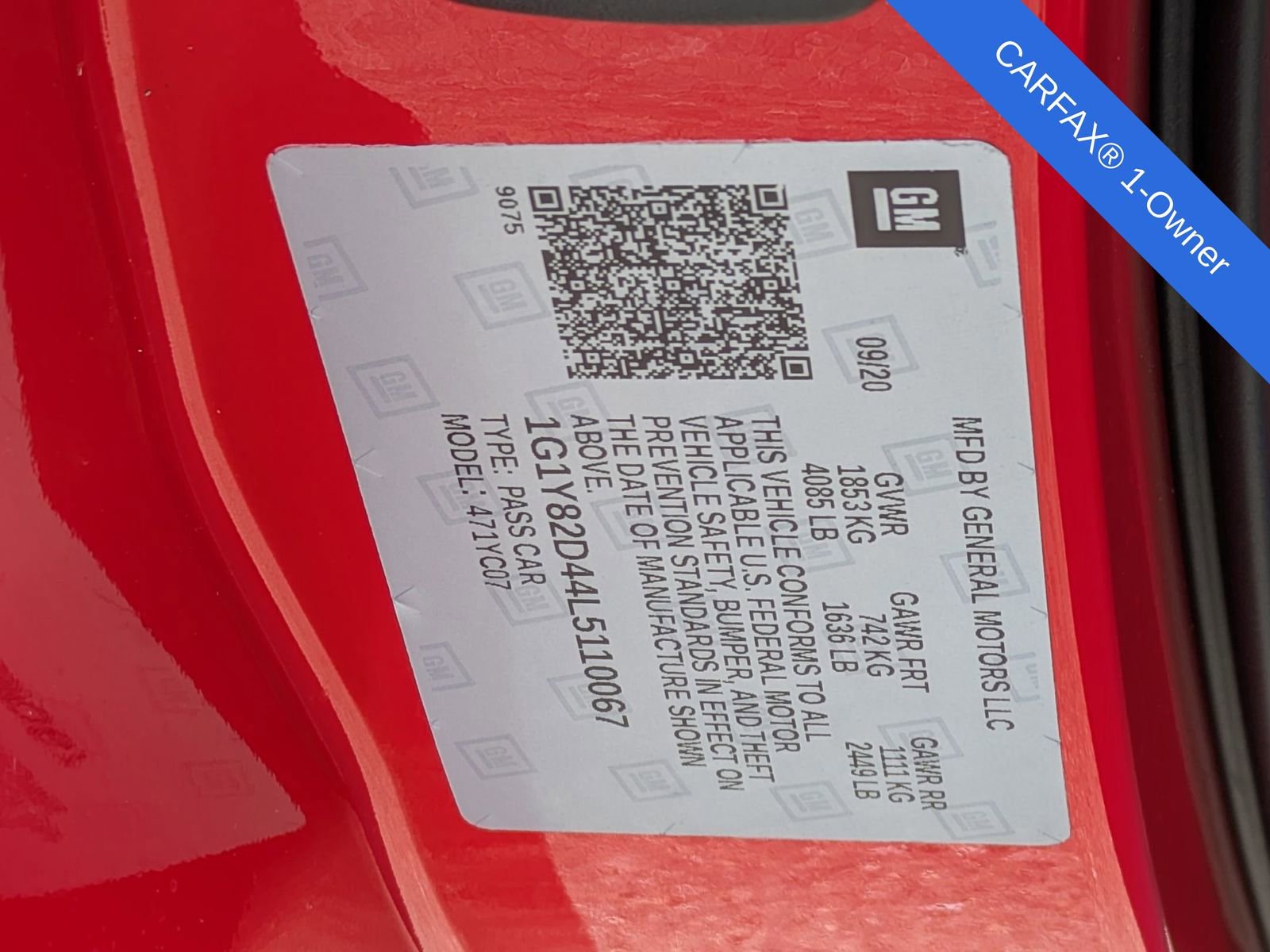 Used 2020 Chevrolet Corvette Stingray Premium Cpe w/ 3LT Preferred Equipment Group image 13