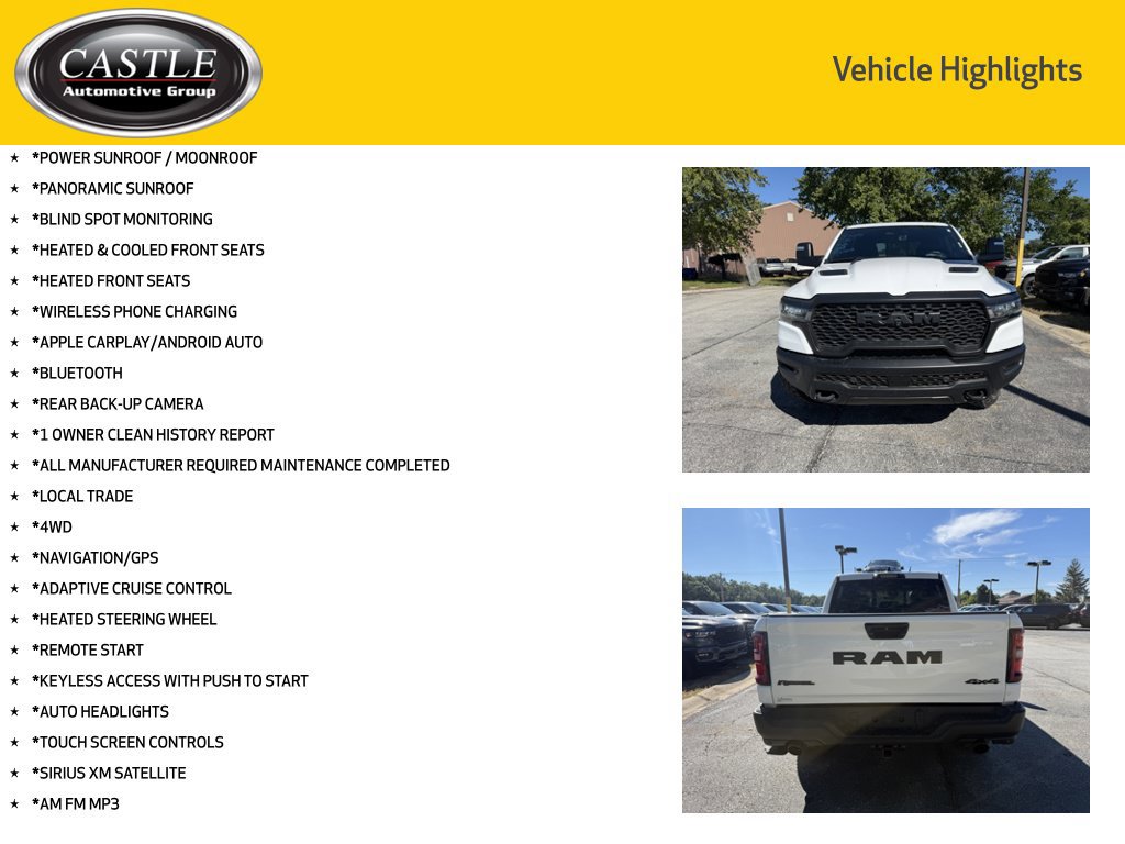 Used 2025 RAM 1500 Rebel w/ Advanced Safety Group II AWD/4WD image 3