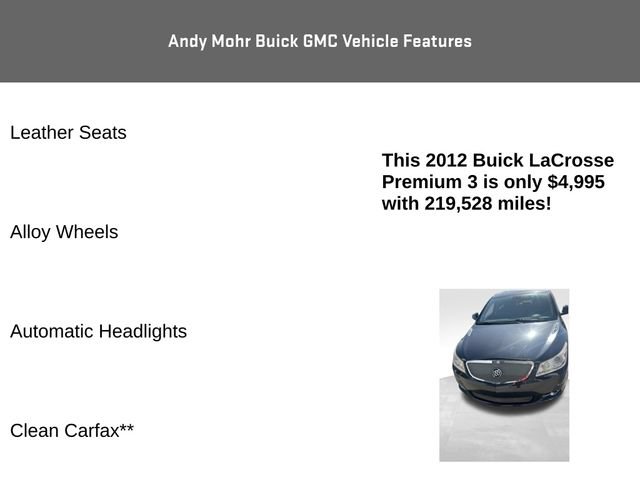Used 2012 Buick LaCrosse Premium w/ Driver Confidence Package FWD image 4