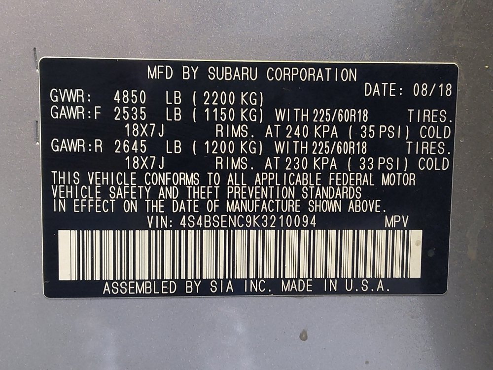 Used 2019 Subaru Outback 3.6R Limited AWD/4WD image 33