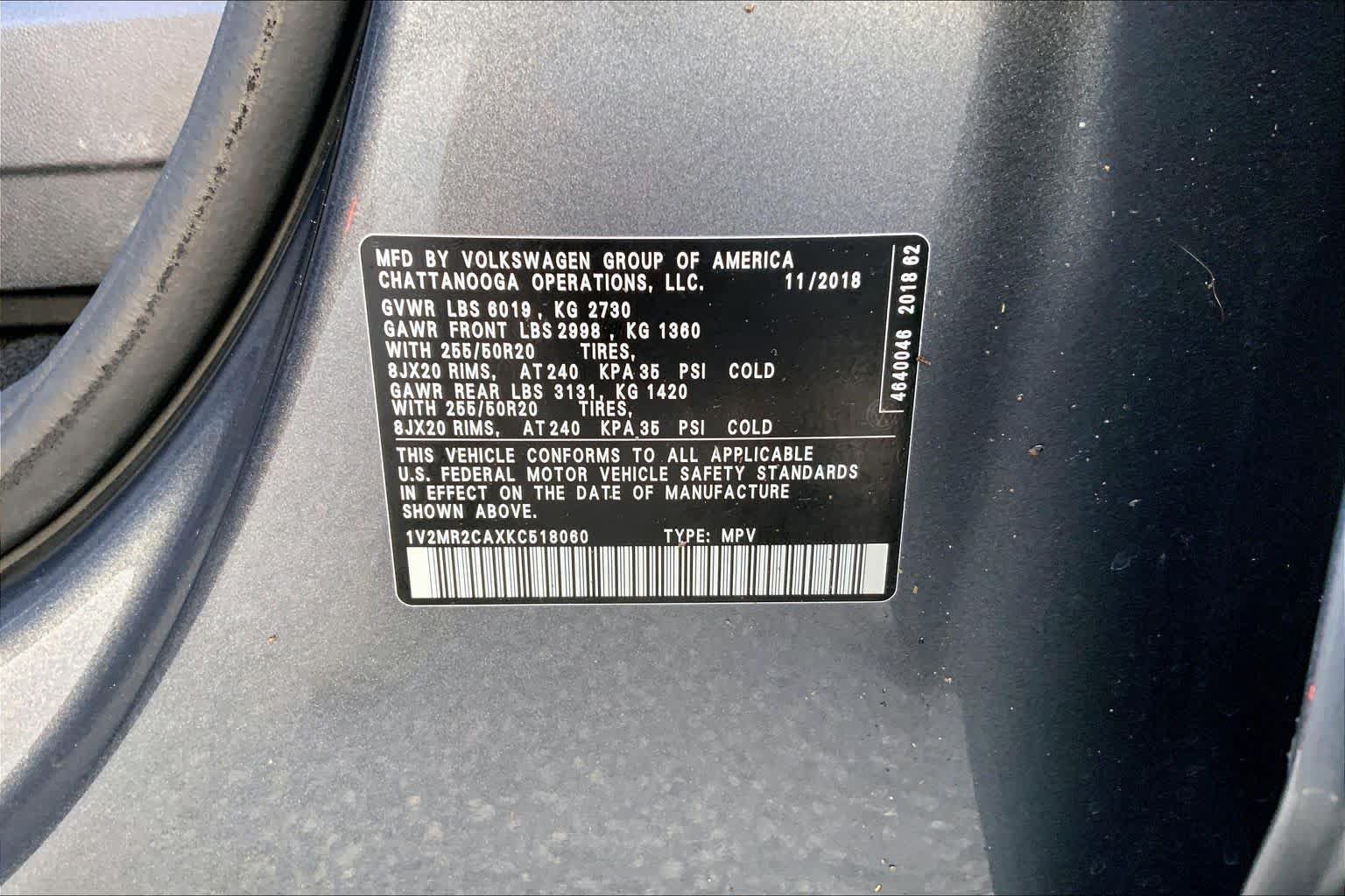 Used 2019 Volkswagen Atlas SEL AWD/4WD image 31