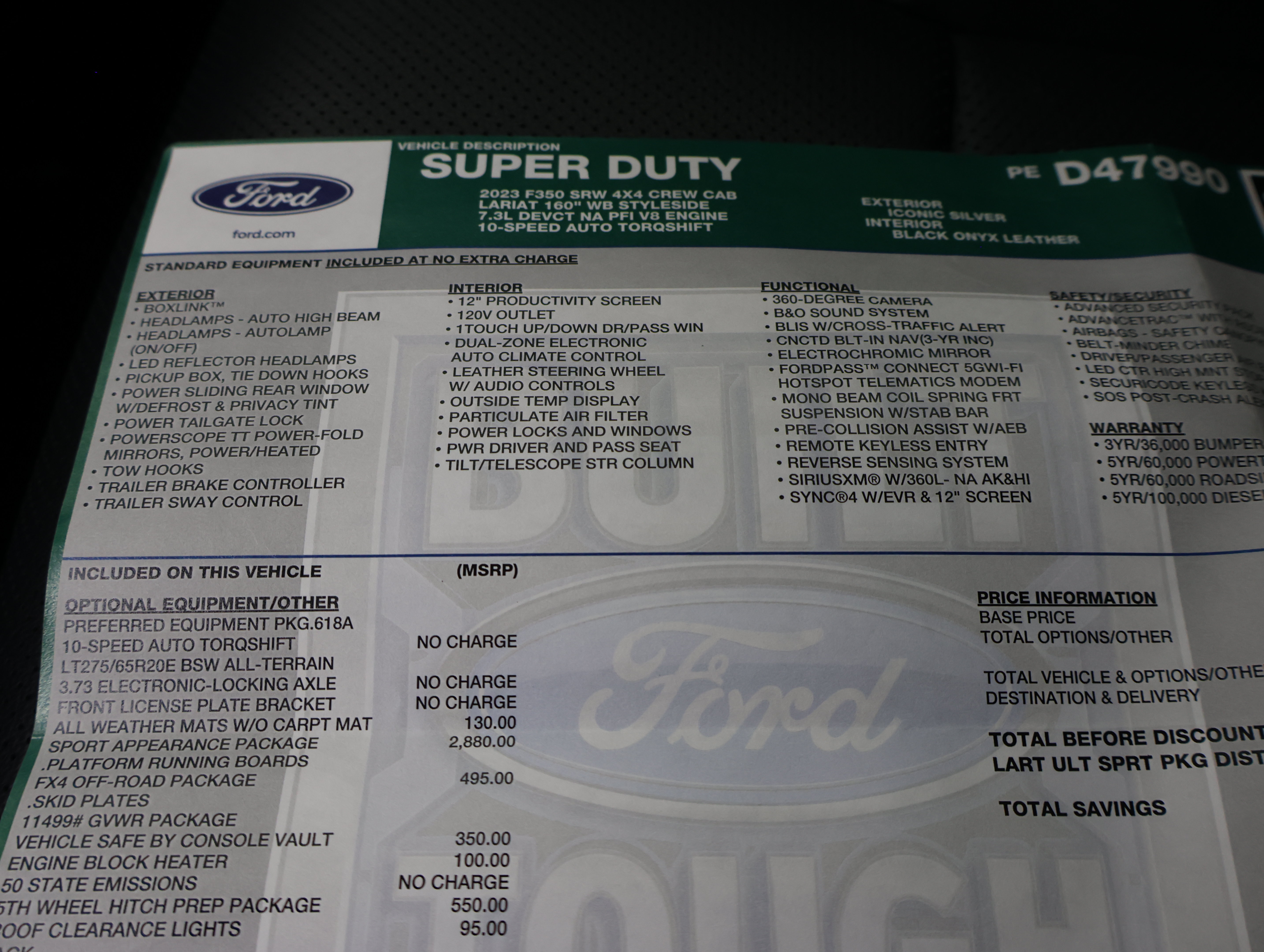 Used 2023 Ford F350 Lariat w/ Lariat Ultimate Package AWD/4WD image 70
